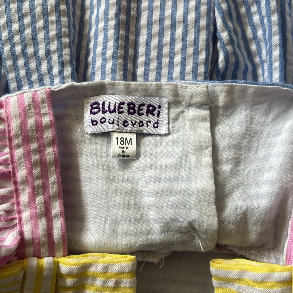 🌼BLUEBERI BOULEVARD TODDLER GIRLS SUNDRESS AND HAT - Picture 6 of 8